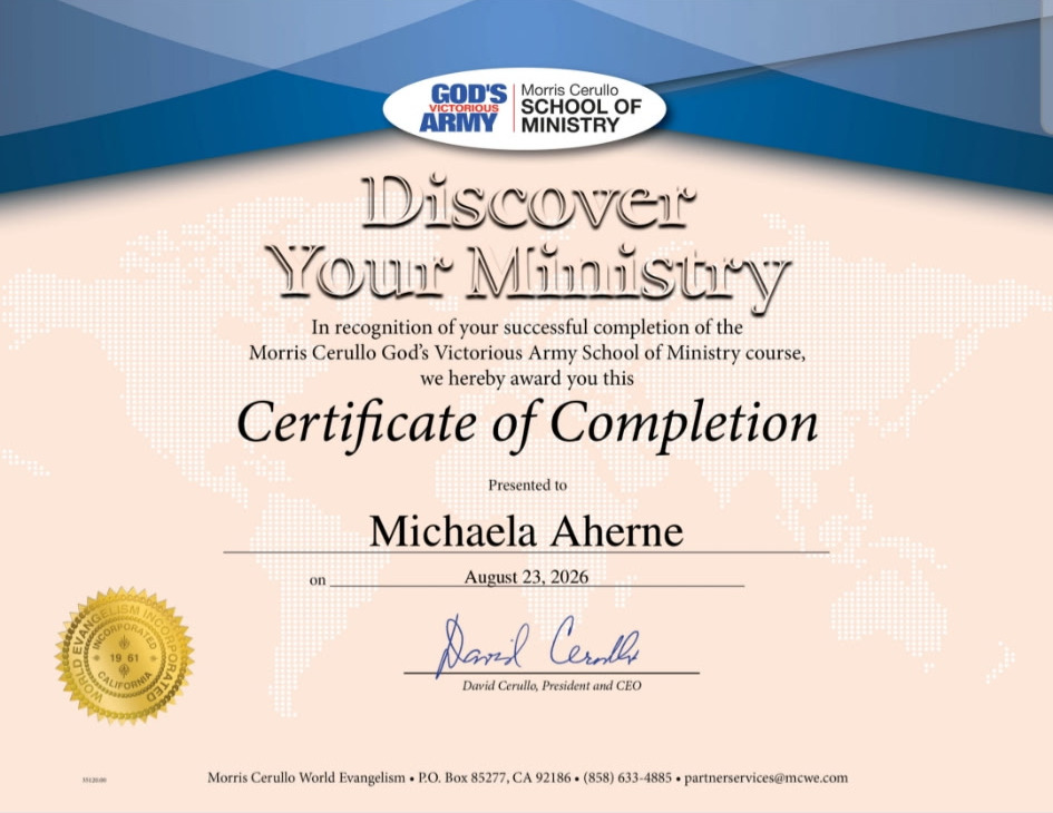 Certificate of Ministry
